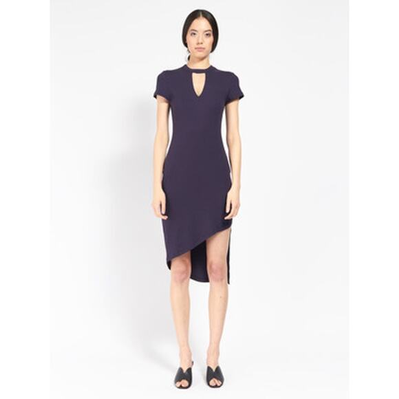 Skin Worldwide Red Ribbed Midi Dress Womens Pima Cotton Modal Fitted Bodycon 2 - Picture 9 of 10